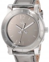 Juicy Couture Women's 1900836 HRH Silver Mirror-Metallic Leather Strap Watch