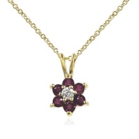 Effy Jewelry Effy® 14K Yellow Gold Diamond and Ruby Pendant .53 Tcw. Effy Jewelry Effy® 14K Yellow Gold Diamond and Ruby Pendant .53 Tcw.