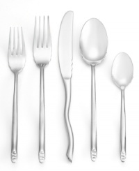 A fresh catch for beach homes, Seashell flatware combines sculpted handles and scalloped edges in matte stainless steel for an organic look and feel. This 20-piece set includes everyday service for four. A fresh catch for beach homes, Seashell flatware combines sculpted handles and scalloped edges in matte stainless steel for an organic look and feel. This 20-piece set includes everyday service for four.