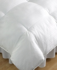 Lightweight, hypoallergenic warmth at its best. Float off to dreamland in a cloud-like state of comfort with the Almost Down comforter from Calvin Klein. With trillium down alternative micro-fiber fill, this comforter is made with the softest 100%, 260 thread count cotton dobby stripe cover. Lightweight, hypoallergenic warmth at its best. Float off to dreamland in a cloud-like state of comfort with the Almost Down comforter from Calvin Klein. With trillium down alternative micro-fiber fill, this comforter is made with the softest 100%, 260 thread count cotton dobby stripe cover.