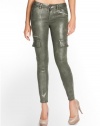 GUESS Cargo Skinny Jeans in Camo Glitter Wash