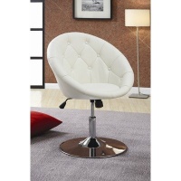 Coaster 102583 Round-Back Swivel Chair, White Coaster 102583 Round-Back Swivel Chair, White