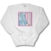 Blue with Pink Roses and Butterfly - Youth SweatShirt Large(14-16)