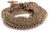 Nancy Bacich Chain Mail Mesh Double Wrap Pink Gold Plate Bracelet