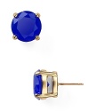 Boldly colored gemstones look extra sweet done in simple stud earrings - this pair is perfect for a petite pop.