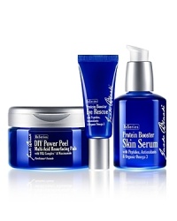 This breakthrough, high-performance anti-aging system with PureScience® technology helps defend against free radicals and fine lines for healthy, younger-looking skin. Containing our most powerful, technologically advanced trio, Protein Booster Skin Serum, Protein Booster Eye Rescue and DIY Power Peel Multi-Acid Resurfacing Pads, this set addresses fine lines, wrinkles, skin firmness and discoloration at an incredible value. Set is packaged in a laminated window carton and includes instructional information on how to use the products as a regimen. This breakthrough, high-performance anti-aging system with PureScience® technology helps defend against free radicals and fine lines for healthy, younger-looking skin. Containing our most powerful, technologically advanced trio, Protein Booster Skin Serum, Protein Booster Eye Rescue and DIY Power Peel Multi-Acid Resurfacing Pads, this set addresses fine lines, wrinkles, skin firmness and discoloration at an incredible value. Set is packaged in a laminated window carton and includes instructional information on how to use the products as a regimen.