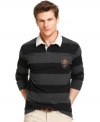 Take it outside. This American Prep Campus rugby shirt from Izod will work great with your fall style.