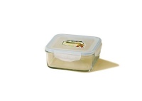Kinetic Glass lock 30 Ounce Square Glass Food Storage Container With Locking Lid Kinetic Glass lock 30 Ounce Square Glass Food Storage Container With Locking Lid