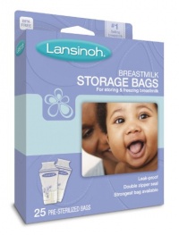 Lansinoh Breastmilk Storage Bags, 25-Count Boxes (Pack of 3)