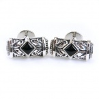 Scott Kay Mens Sterling Silver Cufflinks With Square Onyx