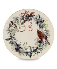For nearly 150 years, Lenox has been renowned throughout the world as a premier designer and manufacturer of fine tableware. This year, begin a cherished holiday tradition with the festive Winter Greetings dinnerware collection. Its resplendent pattern of red and gold bows accented with sprigs of holly is fresh and lively on snowy white china, making your entertaining table a bountiful expression of holiday cheer. For nearly 150 years, Lenox has been renowned throughout the world as a premier designer and manufacturer of fine tableware. This year, begin a cherished holiday tradition with the festive Winter Greetings dinnerware collection. Its resplendent pattern of red and gold bows accented with sprigs of holly is fresh and lively on snowy white china, making your entertaining table a bountiful expression of holiday cheer.