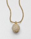 Add a touch of sparkle with this stone encrusted ball pendant on a ball chain. GlassGoldtoneLength, about 16Toggle closureImported 