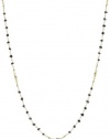 Mizuki 14k Wrapped Chain Necklace Black Rough Diamond, 18