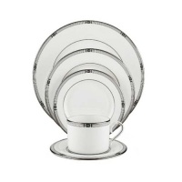 Lenox Westerly Platinum Bone China 5-Piece Place Setting, Service for 1 Lenox Westerly Platinum Bone China 5-Piece Place Setting, Service for 1