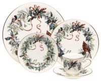 Lenox Winter Greetings 20-Piece Gold-Banded China Dinnerware Set, Service for 4 Lenox Winter Greetings 20-Piece Gold-Banded China Dinnerware Set, Service for 4