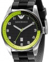 Emporio Armani Sport Collection Silicone Strap Black Dial Men's Watch - AR5877