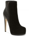 The quilted detail on the back of Truth or Dare by Madonna's Michonski platform booties adds amazing dimension to this sexy style.