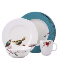 Make your favorite dish sing with irresistible Chirp Round 4-piece place settings. As boldly stylish as it is durable, the Chirp dinnerware and dishes collection from Lenox is crafted of chip-resistant bone china.