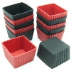 Freshware 12-Pack Mini Square Silicone Reusable Baking Cup