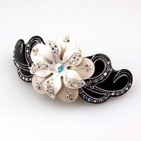 Camellia Entente - Cubitas Picabia Collection (Hand-set Swarovski Crystals, Barrette) Camellia Entente - Cubitas Picabia Collection (Hand-set Swarovski Crystals, Barrette)