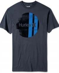 Solid tee by Hurley with graphic on front and made from 100% cotton for all day comfort. Solid tee by Hurley with graphic on front and made from 100% cotton for all day comfort.