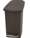 simplehuman 10L-Liter / 2.6-Gallon Slim Step Trash Can, Mocha Plastic