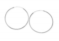 Unwritten Sterling Silver Earrings, Endless Hoop Unwritten Sterling Silver Earrings, Endless Hoop