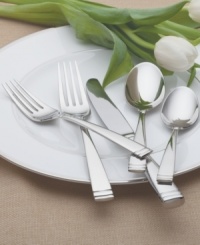 A real crowd pleaser, the Waterford Conover flatware set shines for its quality stainless steel construction and a versatile design that's as appropriate for the holidays as it is for Wednesday night. Featuring etched bands in handsome square handles. A real crowd pleaser, the Waterford Conover flatware set shines for its quality stainless steel construction and a versatile design that's as appropriate for the holidays as it is for Wednesday night. Featuring etched bands in handsome square handles.