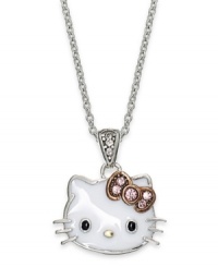 Cuteness, front and center. Hello Kitty's sterling silver necklace features an enamel pendant of the famed character for a fun fashion touch. Approximate length: 18 inches. Approximate drop: 5/8 inch. Cuteness, front and center. Hello Kitty's sterling silver necklace features an enamel pendant of the famed character for a fun fashion touch. Approximate length: 18 inches. Approximate drop: 5/8 inch.