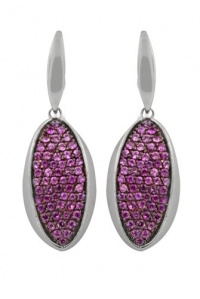 Effy Jewlery Sterling Silver Pink Sapphire Earrings, 2.15 TCW Effy Jewlery Sterling Silver Pink Sapphire Earrings, 2.15 TCW