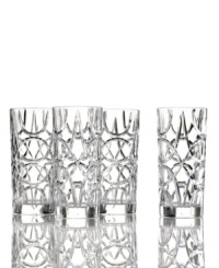 A cut above, Royalton highball glasses elevate dinner tables and cocktail parties with an extravagant twirling pattern in Lauren Ralph Lauren crystal. A cut above, Royalton highball glasses elevate dinner tables and cocktail parties with an extravagant twirling pattern in Lauren Ralph Lauren crystal.