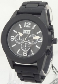 Mark Naimer Chronograph-style LOOK XL Black Dial Men's watch Black Silicon Rubber Band Mark Naimer Chronograph-style LOOK XL Black Dial Men's watch Black Silicon Rubber Band