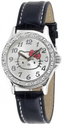 Hello Kitty Women's HK1745 Analogue Black Strap Watch Hello Kitty Women's HK1745 Analogue Black Strap Watch