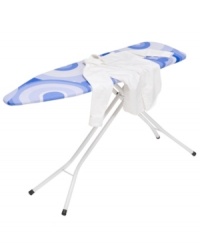 Give wardrobe the royal treatment with this sturdy, stable and convenient ironing board. The folding design is height adjustable for the ultimate in comfort while you kick the kinks and creases out of your clothes. Give wardrobe the royal treatment with this sturdy, stable and convenient ironing board. The folding design is height adjustable for the ultimate in comfort while you kick the kinks and creases out of your clothes.