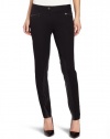 Jones New York Women's Petite Skinny Trouser with Leather, Black, 12P