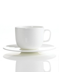 Set 5-star standards for your table with this sleek cup and saucer set from Hotel Collection. Balancing a delicate look and exceptional durability, the translucent Bone China collection of dinnerware and dishes is designed to cater virtually any occasion. Set 5-star standards for your table with this sleek cup and saucer set from Hotel Collection. Balancing a delicate look and exceptional durability, the translucent Bone China collection of dinnerware and dishes is designed to cater virtually any occasion.
