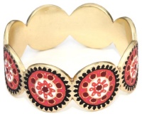 Lucky Brand Gypsy Soul Gold-Tone Red Enamel Bangle Bracelet Lucky Brand Gypsy Soul Gold-Tone Red Enamel Bangle Bracelet