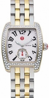 NEW MICHELE URBAN MINI DIAMOND TWO-TONE LADIES WATCH MWW02A000245 NEW MICHELE URBAN MINI DIAMOND TWO-TONE LADIES WATCH MWW02A000245
