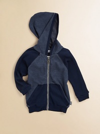 Crafted in an ultra-cool, ultra-toasty thermal fabric, this colorblocked hoodie is sporty and versatile.Attached hoodLong raglan sleevesZip-frontSplit kangaroo pockets50% cotton/50% polyesterMachine washImported Crafted in an ultra-cool, ultra-toasty thermal fabric, this colorblocked hoodie is sporty and versatile.Attached hoodLong raglan sleevesZip-frontSplit kangaroo pockets50% cotton/50% polyesterMachine washImported