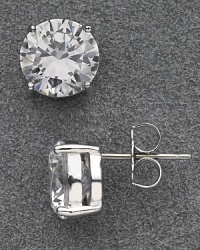 Nadri's simple cubic zirconia studs boast bold sparkle. Nadri's simple cubic zirconia studs boast bold sparkle.