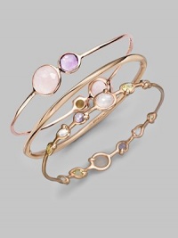A simply chic design in sterling silver and 18k gold, finished in the warm glow of 18k rose goldplating; perfect for pairing with other bracelets for a statement look. 18k gold and sterling silver with 18k rose goldplatingDiameter, about 2½Slip-on styleImported A simply chic design in sterling silver and 18k gold, finished in the warm glow of 18k rose goldplating; perfect for pairing with other bracelets for a statement look. 18k gold and sterling silver with 18k rose goldplatingDiameter, about 2½Slip-on styleImported