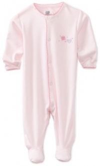 Noa Lily Baby-Girls Newborn Footie with Butterfly Embroidery, Pink, 6 Months Noa Lily Baby-Girls Newborn Footie with Butterfly Embroidery, Pink, 6 Months