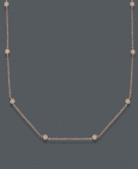 36 inches of sparkling style that can be doubled or worn long. Trio by Effy Collection's dazzling necklace features 24 stations of round-cut, bezel-set diamonds (1-7/8 ct. t.w.). Crafted in 14k rose gold. Approximate length: 36 inches. 36 inches of sparkling style that can be doubled or worn long. Trio by Effy Collection's dazzling necklace features 24 stations of round-cut, bezel-set diamonds (1-7/8 ct. t.w.). Crafted in 14k rose gold. Approximate length: 36 inches.