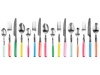 Present time Assorted Colors Indian Summer Cutlery Set, Set of 16