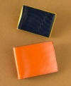 With a sleek style and a pop of color, this wallet from Will Snyder for J. Fold blends modern utility with modern art.