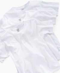 Stock up on Jockey's soft cotton crew neck T shirts with this essential 3 pack and get the most mileage out of your comfortable basics. Stock up on Jockey's soft cotton crew neck T shirts with this essential 3 pack and get the most mileage out of your comfortable basics.