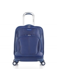 Just going for a quick spin? Meet your travel mate-set on four dual spinner wheels, this rolling tote provides excellent mobility for short trips and quick getaways. A padded laptop area and easy-access main compartment, with removable organizer, bring order to the business at hand. 10-year warranty. Just going for a quick spin? Meet your travel mate-set on four dual spinner wheels, this rolling tote provides excellent mobility for short trips and quick getaways. A padded laptop area and easy-access main compartment, with removable organizer, bring order to the business at hand. 10-year warranty.
