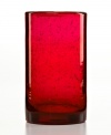 The eye-catching Iris highball glass makes a big impact in any setting with a bold ruby hue and tiny bubbles trapped in dishwasher-safe glass. From Artland.