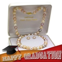 14k Yellow Gold 7-8mm Genuine Multi-color Pink Freshwater Pearl Necklace 18 Length Matching with 14k Yellow Gold Button Shape Stud Earring. 14k Yellow Gold 7-8mm Genuine Multi-color Pink Freshwater Pearl Necklace 18 Length Matching with 14k Yellow Gold Button Shape Stud Earring.