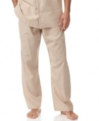 A luxurious linen-cotton blend lends a cool and comfortable fit to this essential pajama pant.